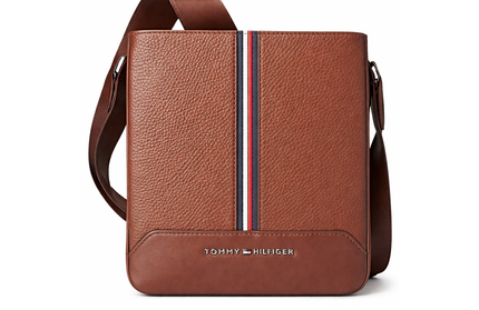 Tommy Hilfiger - Umhängetasche Leder - Braun