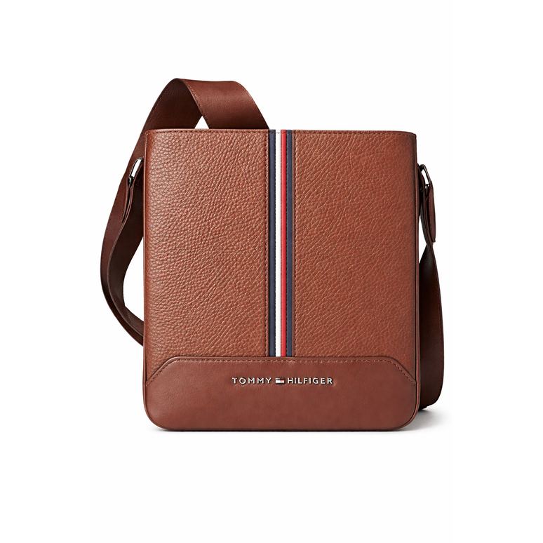 Tommy Hilfiger - Umhängetasche Leder - Braun